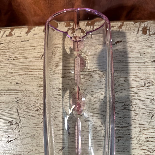 Vintage Art Deco Style Pink Glass Vase For Sale - Image 12 of 12