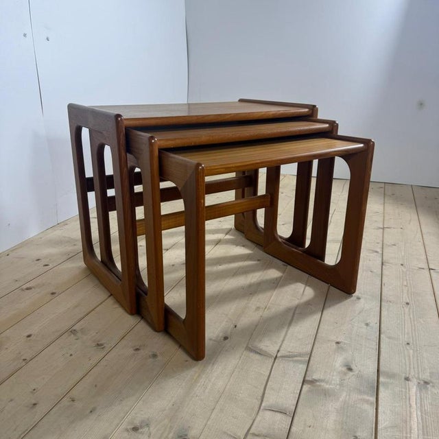 Vintage Danish Nesting Tables in Teak, 1960s, Set of 3 For Sale - Image 3 of 10