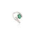 1.01ct Deep Green Emerald Diamond 18k Two-Tone Gold Bypass Wrap Ring Size 9 For Sale - Image 4 of 16