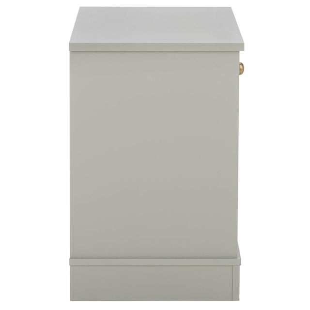 Shafa Side Table in Light Grey / Brass For Sale - Image 9 of 10