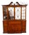 Mid 20th Century Grosfeld House Flame Mahogany Inlaid China Cabinet Bookcase Breakfront For Sale