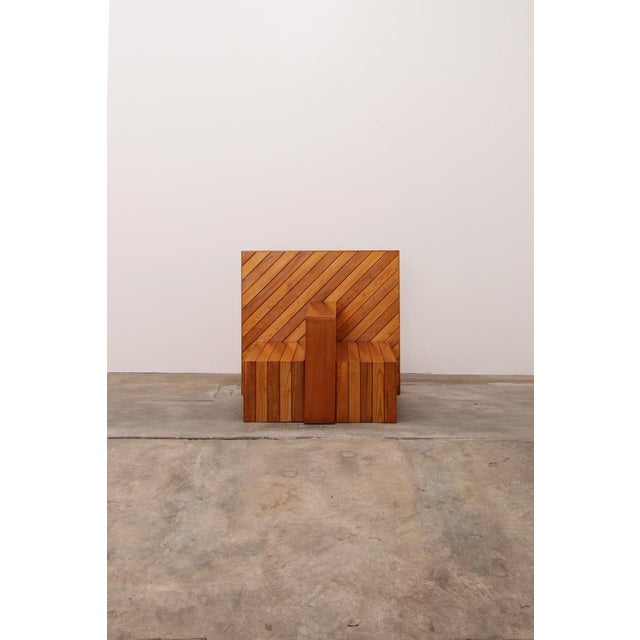 Wood Modular Beech Room Dividers with Benches, Italy, 1970s, Set of 4 For Sale - Image 7 of 18