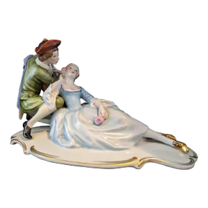 1940s German Rosenthal Porcelain Figurine Serenade by Karl Himmelstoss