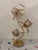 This Hollywood MCM Regency 1970s Pink Lotus Flower Tall Table Lamp is a vintage piece with a funky and Tiffany-inspired...
