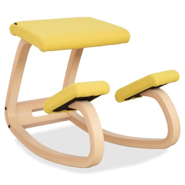 Variable Kneeling Chairs in Ash and Fabric by Peter Opsvik for Varier , Set of 2 For Sale - Image 4 of 18