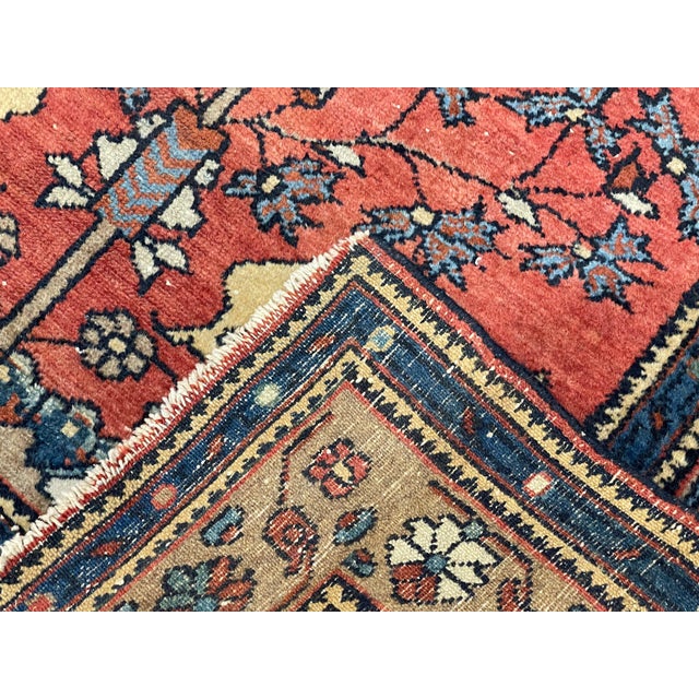 Red Fine Antique Persian Malayer Wool Rug 3’0" X 5’0" For Sale - Image 8 of 10