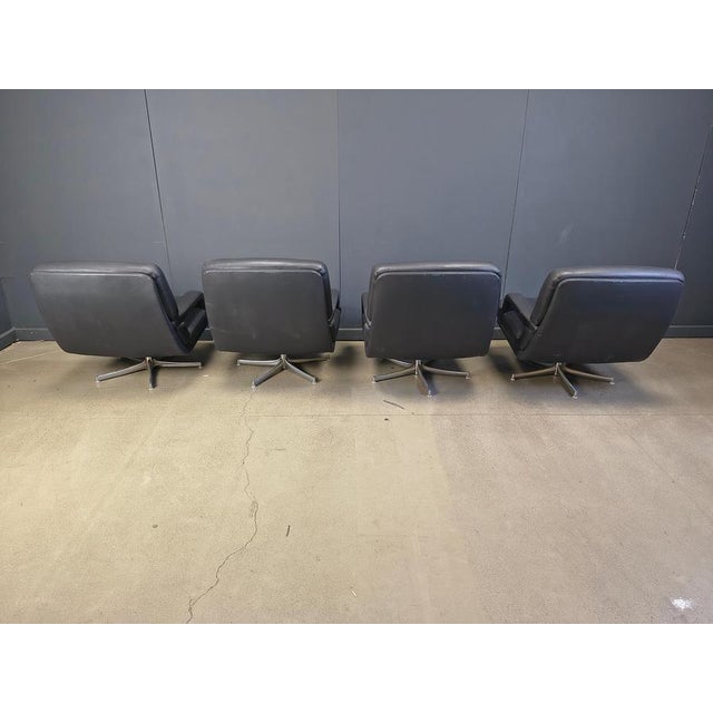 Swivel Chairs attributed to Bernd Munzebrock for Walter Knoll, 1970s, Set of 4 For Sale - Image 6 of 13