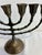Mid 20th Century Vintage Solid Brass Seven-Branch Menorah Candelabra For Sale - Image 5 of 9