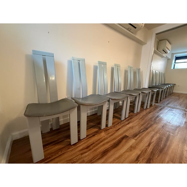 Postmodern Costatini-Style Dining Chair Set of 6 - 1970s For Sale - Image 3 of 11