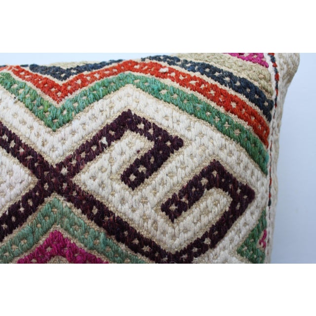 Beige Turkish Kilim Decorative Pillow Cover - 14.5"x15.5" For Sale - Image 8 of 12