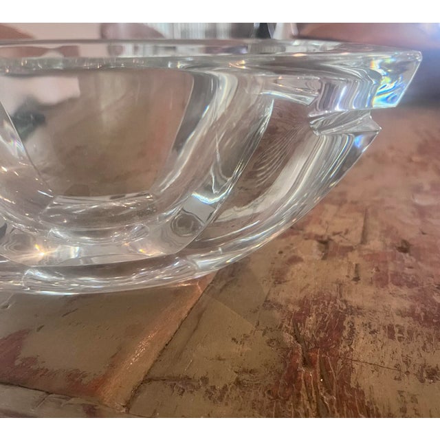 1980s Clear Heavy Glass Waterford Bowl For Sale - Image 9 of 11