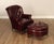 High Quality Vintage Tufted leather Lounge Chair With Ottoman Set