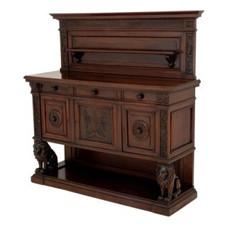 Renaissance Revival Carved Walnut Sideboard For Sale