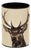 Scottish Stag Beige Tapestry Waste Bin With Scottish Tartan For Sale