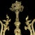 Rococo Antique French Art Nouveau Bronze 4-Light Chandelier with Frosted Glass Tulip Flower Shades and Acanthus Leaves, 1890s For Sale - Image 3 of 18