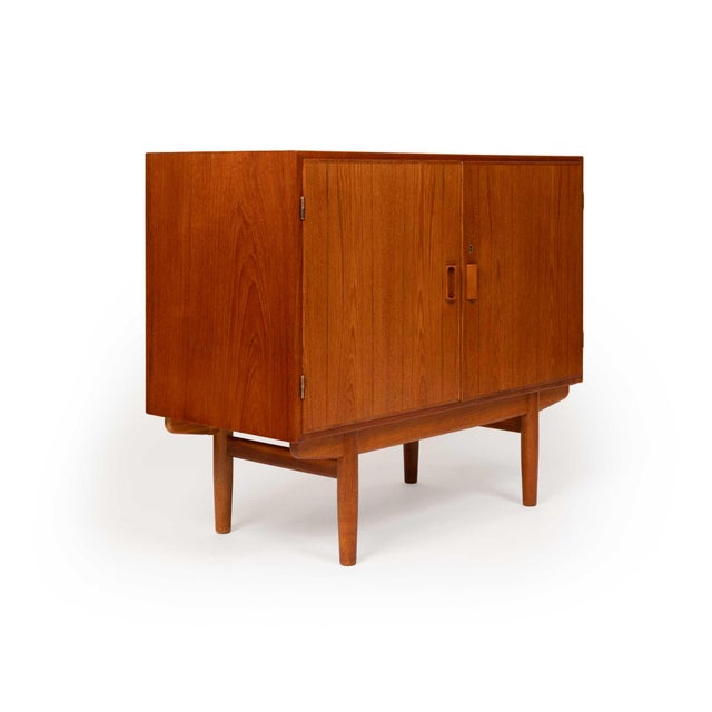Mid-Century Modern Vintage Danish Mid-Century Teak Two-Door Credenza For Sale - Image 3 of 7
