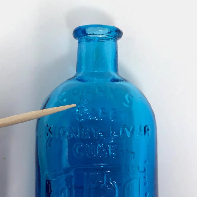 Glass Late 20th Century Wheaton Frank's Safe Kidney Liver Cure Miniature Glass Bottle For Sale - Image 7 of 7