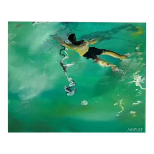 Night Swim 2, 10x8, Original Oil Painting by Jessica Fairley