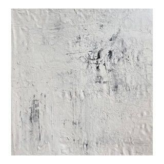 Oil on Canvas Painting Titled “AbEx Whitewash 1” Framed For Sale