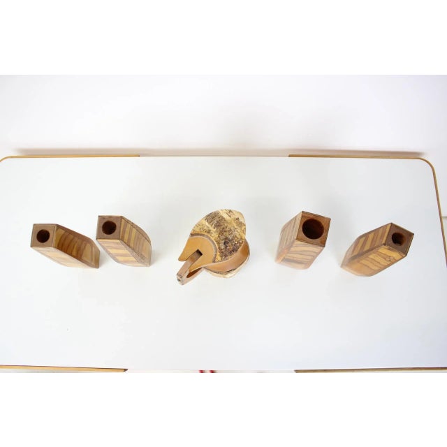 Czechoslovakian Wooden Handmade Items, 1950s, Set of 5 For Sale - Image 4 of 12