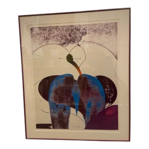Matsumi Kanemitsu Artist Proof Pencil Signed and Dated 1969 Japan, Framed