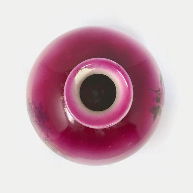 Antique Royal Bonn Germany Pink Vase For Sale - Image 4 of 7