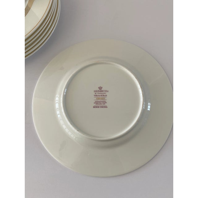 1980s 1980s Villeroy & Boch Origo Bone China Salad Plates - Set of 7 For Sale - Image 5 of 8