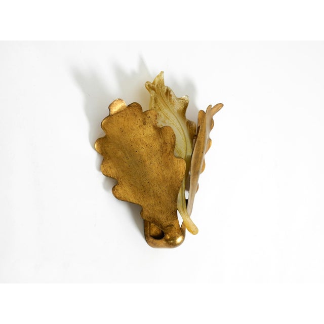 Vintage Gold-Plated Glass and Metal Wall Lamp by Banci Firenze, Italy, 2000s For Sale - Image 4 of 18