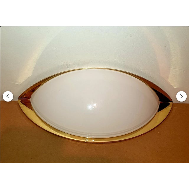 Metal Opaline Glass Sconce from Glashütte Limburg, 1980s For Sale - Image 7 of 8