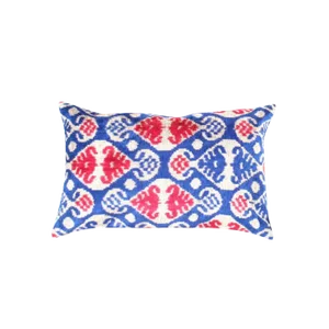 Pasargad Turkish Multi Color Silk Ikat Pillow (Ti 169) - 24" X 16"