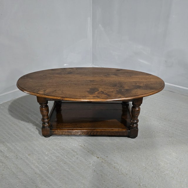 Oak Plank Coffee Table, 1920 For Sale - Image 6 of 6