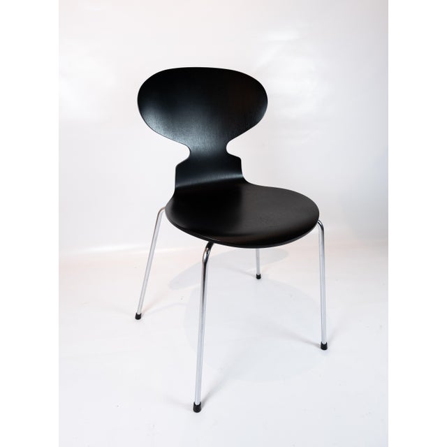 Fritz Hansen Black Ant Model 3101 Dining Chairs by Arne Jacobsen for Fritz Hansen, 2002, Set of 4 For Sale - Image 4 of 12