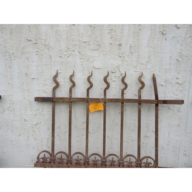 Mid-Century Modern Antique Victorian Iron Gate Architectural Salvage Door For Sale - Image 3 of 6