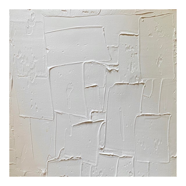 Sarah Trundle, Contemporary Abstract Mixed Media Painting, "Whiteout" For Sale