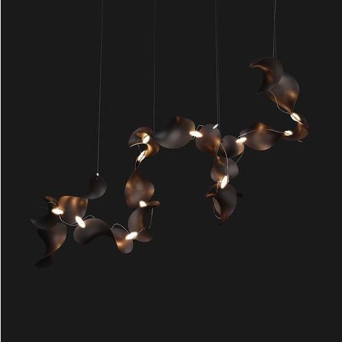 Not Yet Made - Made To Order Dune 16 Spiral Pendant Light in Silver Anodized Aluminum by Moss Objects For Sale - Image 5 of 18