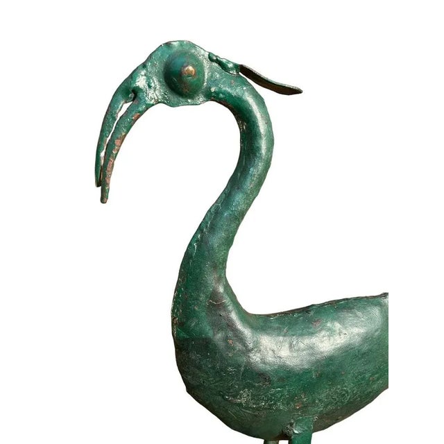 Metal Sculpture of Heron, 20th Century For Sale - Image 5 of 8