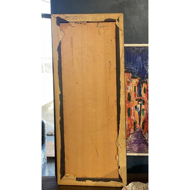 Mid-Century Florentine Oil Painting on Board – Italian Vintage Art For Sale - Image 4 of 6