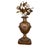 Antique Italian Gilded Wood Middle Urns With Metal Flowers- A Pair For Sale - Image 4 of 7