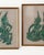A decorative pair of framed Thai/Southeast Asian rubbing-style wall art pieces featuring classical figure imagery and...