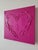 Pink heart painting measuring 12"X12". *Please note: colors may vary per screen.