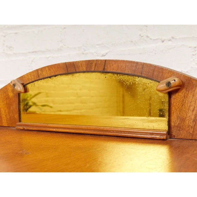Early 20th Century Art Deco Waterfall Highboy Dresser For Sale - Image 11 of 12