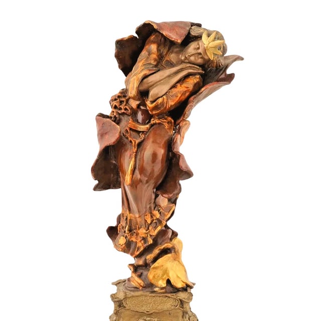 Contemporary Vintage R. T. Pearce Bronze Female Figurine For Sale - Image 3 of 6