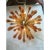 2010s Murano Glass Sputnik Chandelier With Gold Frame and Amber Air Drops For Sale - Image 5 of 7