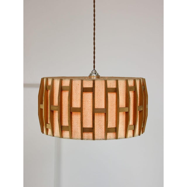 Wood Mid-Century Modern Danish Pendant Lamp in Teak, 1960s For Sale - Image 7 of 18