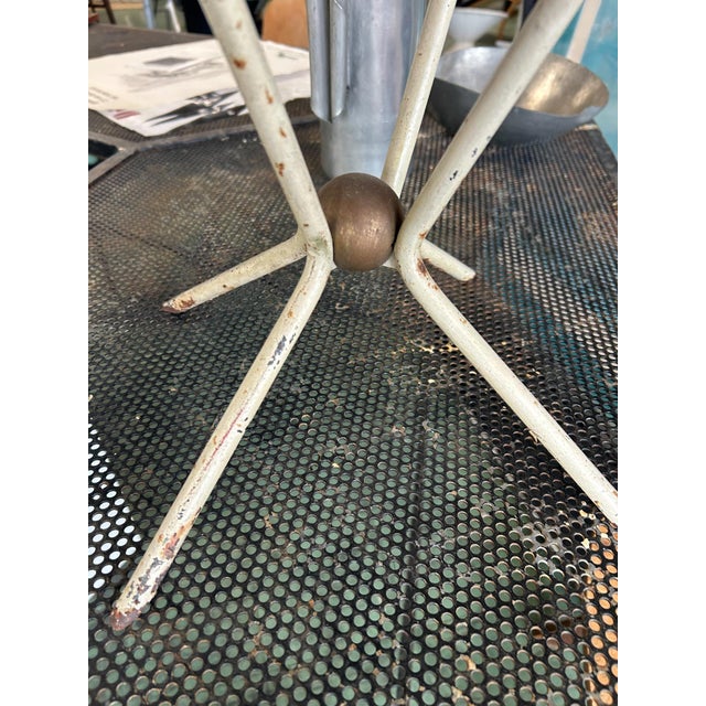 Free-Form Metal and Wood Coffee Table from the 1950s, in Worn conditions. Designed 1950 to 1959