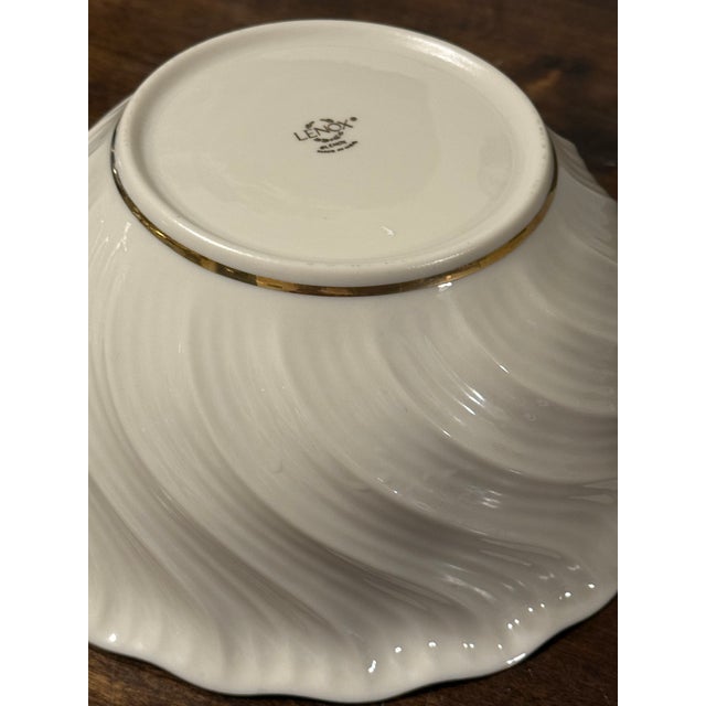 Late 20th Century Late 20th Century Lenox Richmond Collection Swirled Bowl For Sale - Image 5 of 12