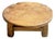 Andrianna Shamaris Antique Teak Wood Round Side Table or Stool For Sale