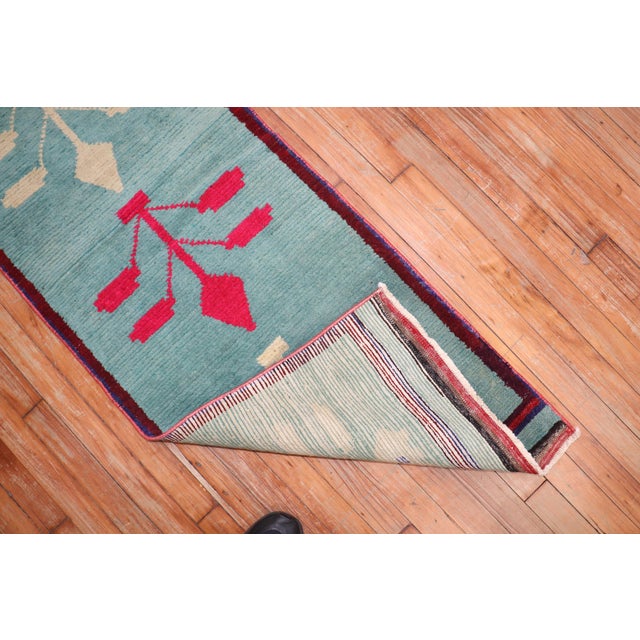 Mid 20th Century Narrow Turkish Runner - 1'11" x 11'4" For Sale - Image 10 of 18