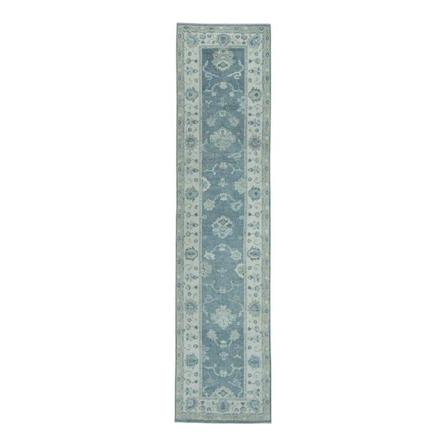 Turkish Oushak Rug 2'9" x 11'4" #19193 For Sale