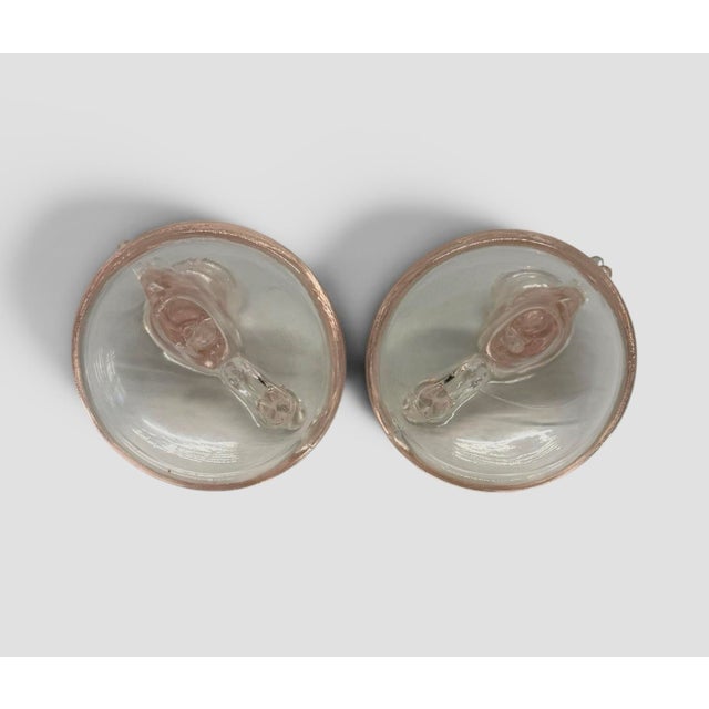 Vintage Pink Depression-Style Glass Candlestick Holders — Pair, 4 1/8" Tall For Sale In Washington DC - Image 6 of 12
